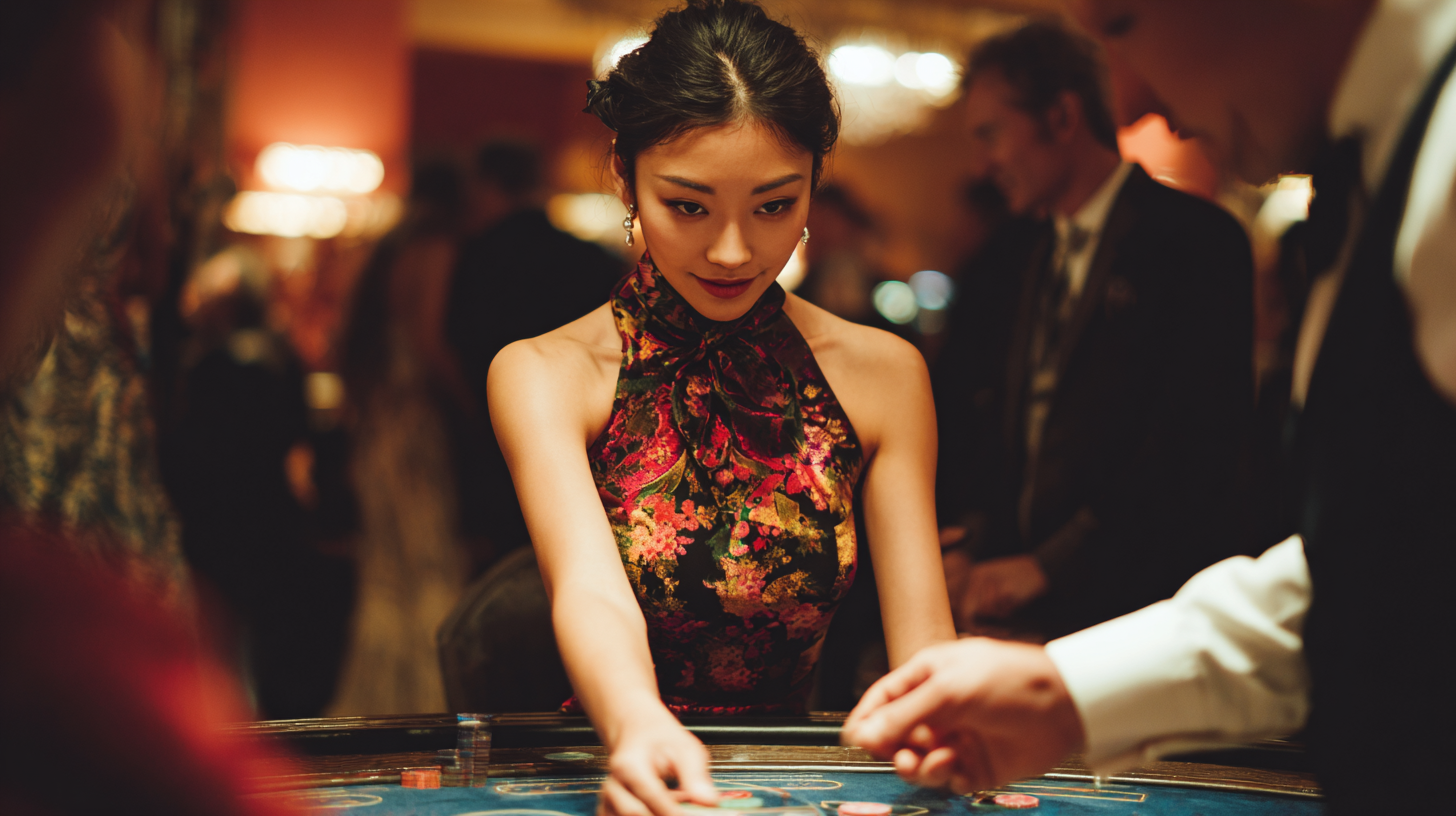 Cô gái châu Á xinh đẹp thể hiện sự tin cậy và an toàn